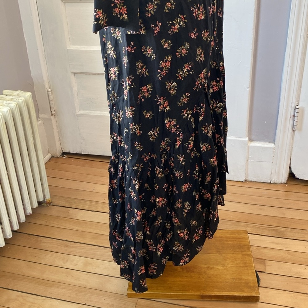 NWT AFRM Gilda Back Cutout Maxi Dress in Noir Bouquet, Size M - Picture 14 of 17